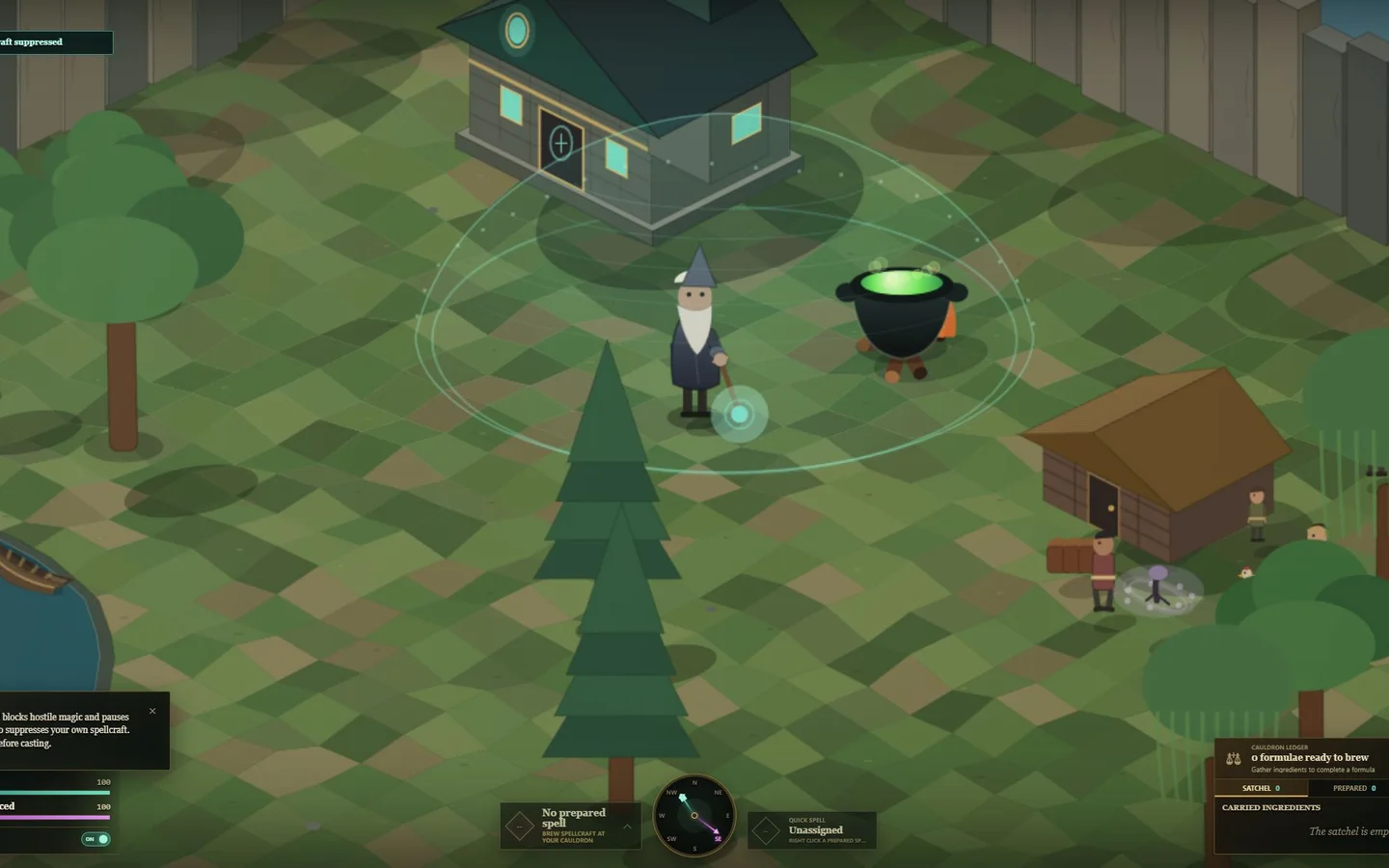 The Other Wizard browser game showing its isometric medieval realm